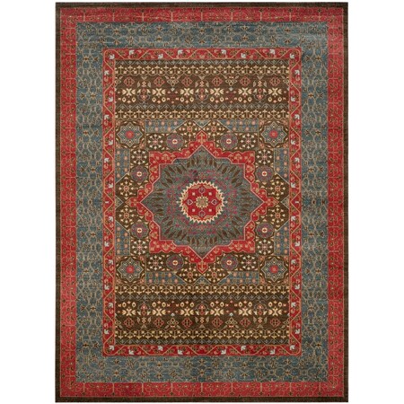 Safavieh Mahal Power Loomed Rectangle Area Rug, Navy and Red - 8 x 10 ft. MAH620C-810